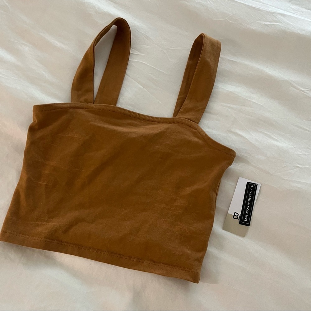 NWT BP Nordstrom Tank Top camel/ tan square neck tank top! - Picture 2 of 5